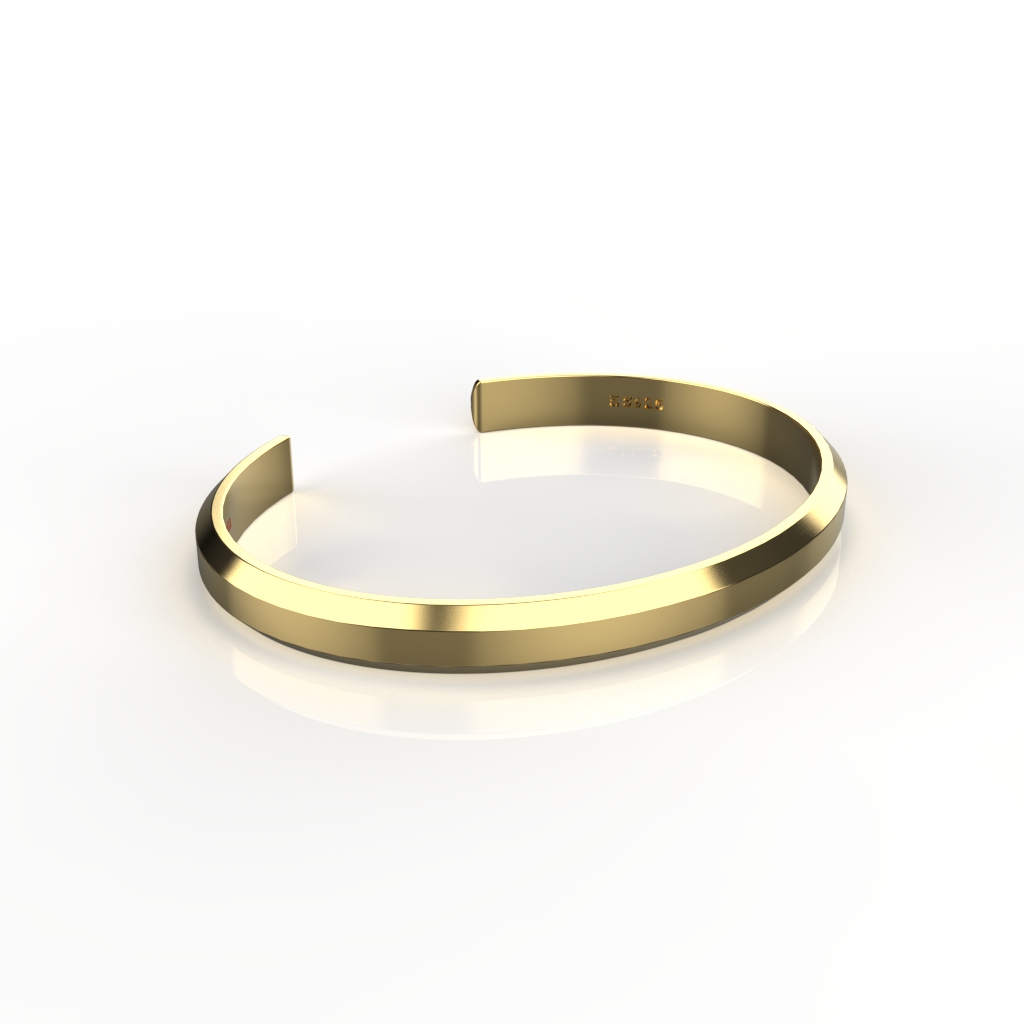 VellaFashion Men Bracelet Gold Plated Heavy Look 3 Stone Designer Design 8  Inches for Boys.