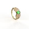 Gold Moissanite Emerald Ring