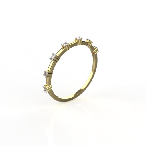 Thin Gold Ring With Moissanite