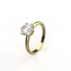 Gold Moissanite Solitaire Ring