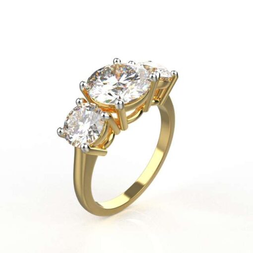 14k Gold 2.50 Carat Moissanite Solitaire Cocktail Ring