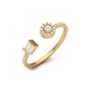 Gold Diamond Resizable Ring