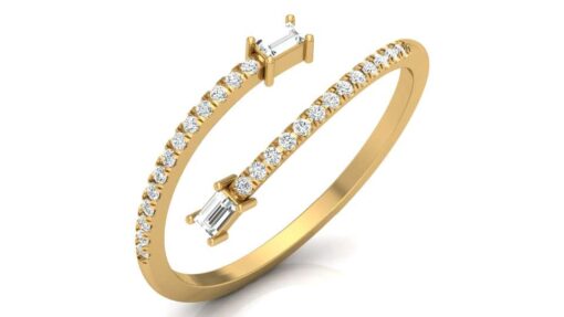18K Gold Diamond Resizable Ring