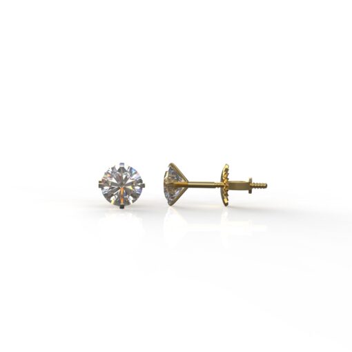 Moissanite Solitaire Stud Earring