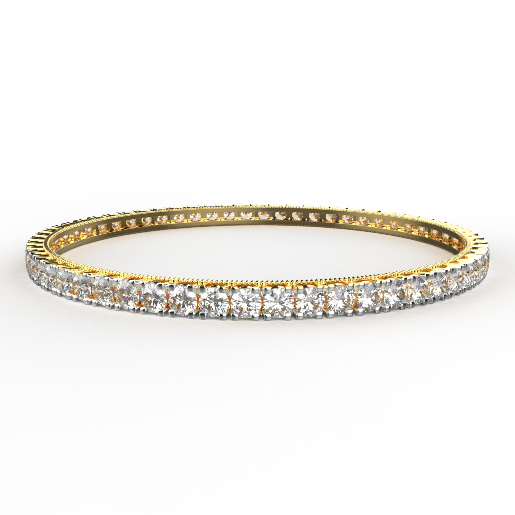 14K Yellow Gold Diamond Round Brilliant Tennis Bracelet (4.18ctw.)
