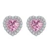 Pink Heart Studs Earrings
