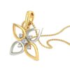 18k Gold Diamond Flower Pendant