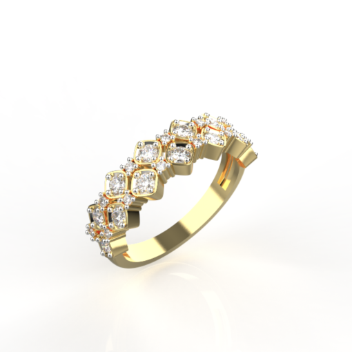 Double Band Diamond Ring