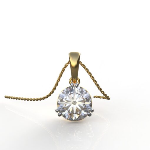 2 Carat Lab Grown Diamond Solitaire Pendant