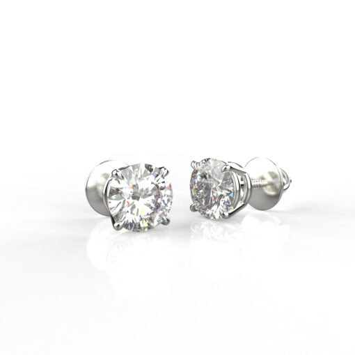 1 Carat Solitaire Earrings