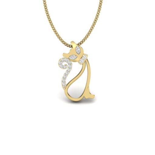 Mystic Cat Lab Grown Diamond Pendant