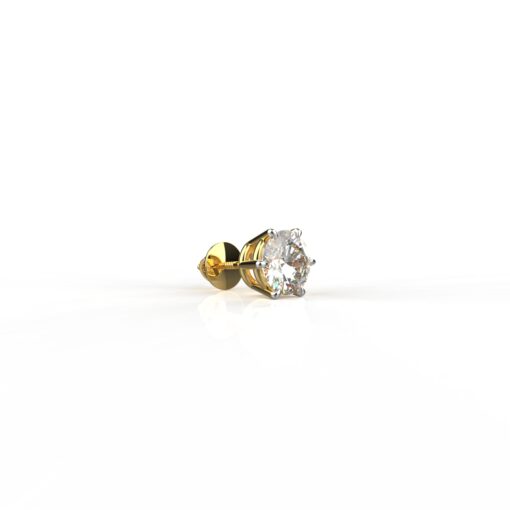 Unisex Moissanite Solitaire Studs